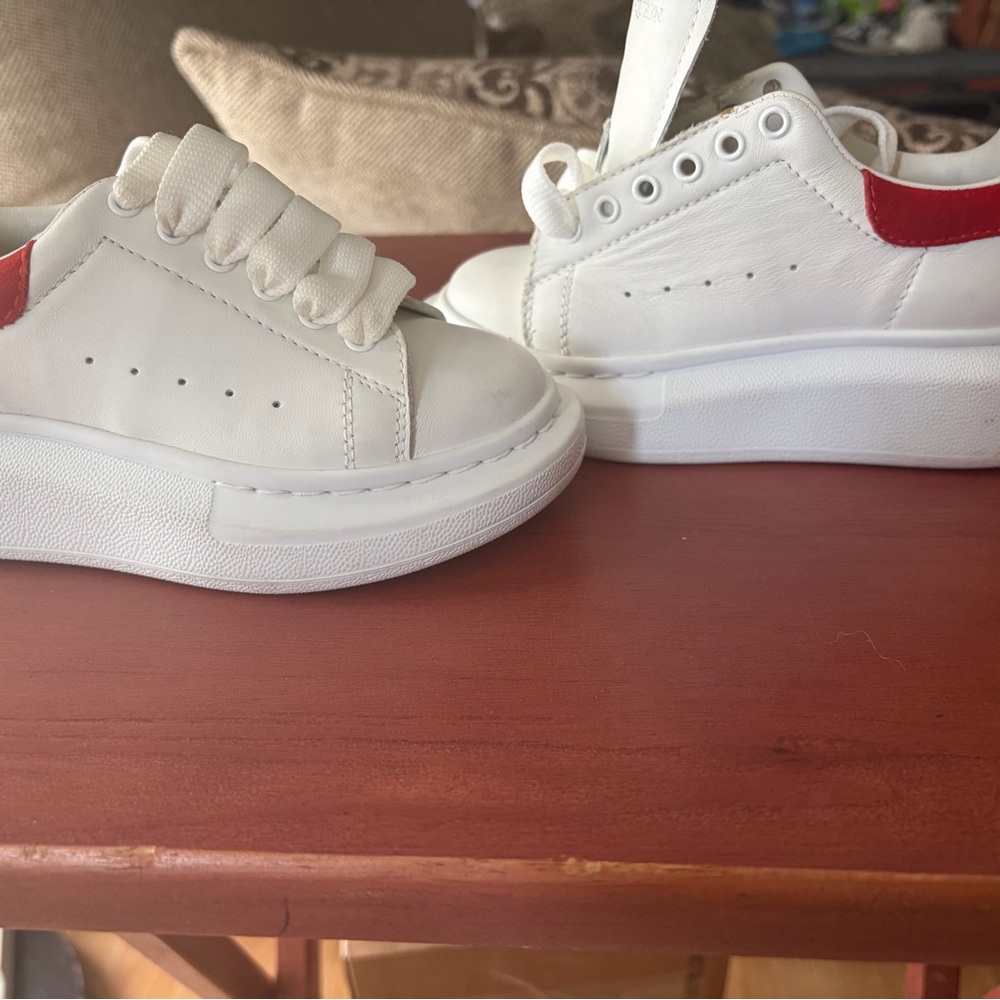 Alexander McQueen White Leather Sneakers